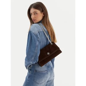 Obrázek produktu Kabelka Tory Burch Kira Turnlock Suede Shouldr Bag 169176 Hnědá