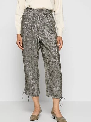 Obrázek produktu Kalhoty Tory Burch stříbrná barva