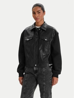 Obrázek produktu Karl Lagerfeld Jeans Bunda z imitace kůže B1W15027 Černá Regular Fit