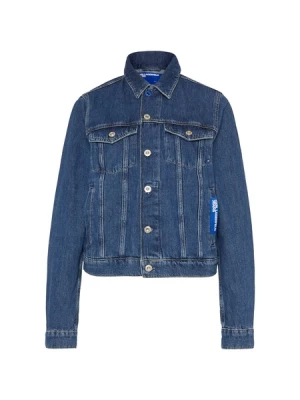 Obrázek produktu KARL LAGERFELD JEANS Přechodná bunda  modrá džínovina / bílá