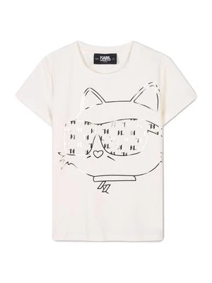 Obrázek produktu Karl Lagerfeld Kids T-Shirt Z30447 S Écru Regular Fit