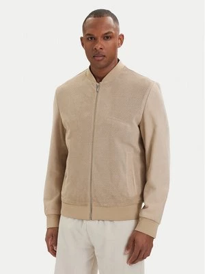Obrázek produktu KARL LAGERFELD Kožená bunda 555011 562411 Béžová Regular Fit