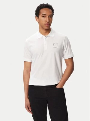Obrázek produktu KARL LAGERFELD Polokošile 745025 563224 Bílá Regular Fit