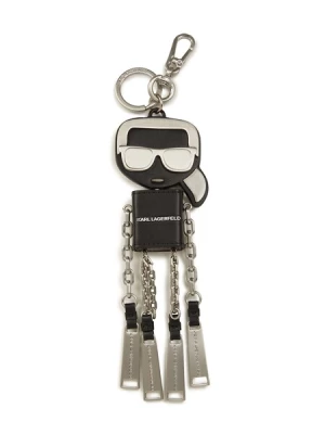 Obrázek produktu Karl Lagerfeld Přívěsek na klíče 'Ikon Karl'  černá / stříbrná / bílá