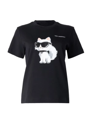 Obrázek produktu Karl Lagerfeld Tričko 'IKON AQUARELLE C'  pudrová / černá / bílá