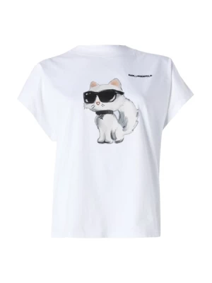Obrázek produktu Karl Lagerfeld Tričko 'IKON AQUARELLE C'  pudrová / černá / bílá