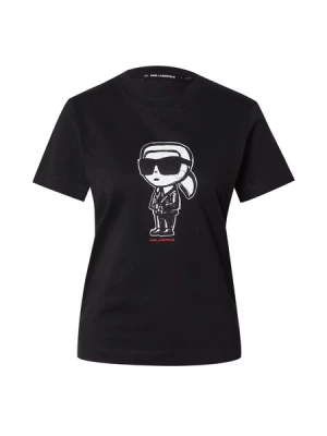 Obrázek produktu Karl Lagerfeld Tričko 'Ikon'  brusinková / černá / bílá