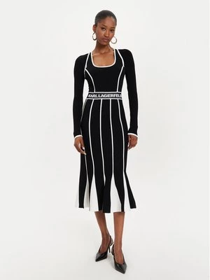Obrázek produktu KARL LAGERFELD Úpletové šaty 245W1330 Černá Slim Fit