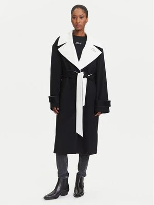 Obrázek produktu KARL LAGERFELD Vlněný kabát A3W15010 Černá Regular Fit