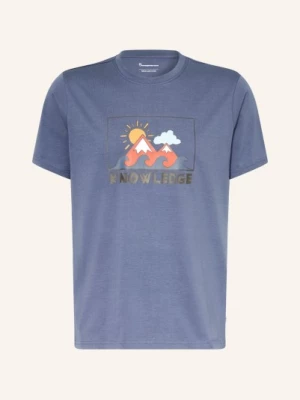 Obrázek produktu Knowledgecotton Apparel Tričko modrá / koňaková / tmavě žlutá