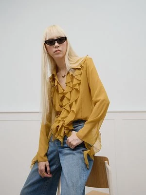 Obrázek produktu Košilová halenka Versace Jeans Couture hořčicově žlutá