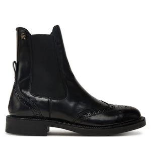 Obrázek produktu Kotníková obuv s elastickým prvkem Tommy Hilfiger Brogue Boot FW0FW09151 Černá