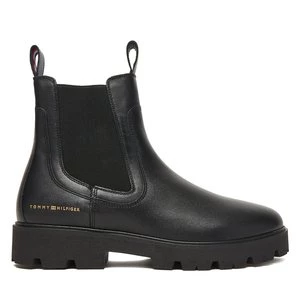 Obrázek produktu Kotníková obuv s elastickým prvkem Tommy Hilfiger Lthr Low Chelsea FW0FW08775 Černá