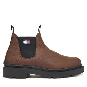 Obrázek produktu Kotníková obuv s elastickým prvkem Tommy Jeans Tjm Chelsea Leather Wl EM0EM01670 Hnědá