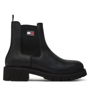 Obrázek produktu Kotníková obuv s elastickým prvkem Tommy Jeans Tjw Chelsea Leather Boot EN0EN02825 Černá