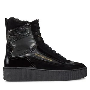 Obrázek produktu Kotníková obuv Tommy Hilfiger Patent Laceup City Snow Boot FW0FW07841 Černá