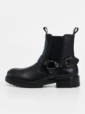 Obrázek produktu Kovbojské/motorkářské kotníkové boty Steve Madden černý denim