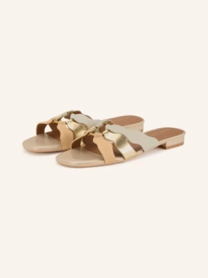 Obrázek produktu Kurt Geiger Pantofle Sun Wave zlatá / béžová