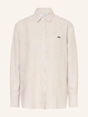 Obrázek produktu Lacoste Košilová Blůza Z Lnu béžová / bílá