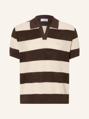 Obrázek produktu Lacoste Pletené Polo Tričko světle hnědá / tmavě hnědá