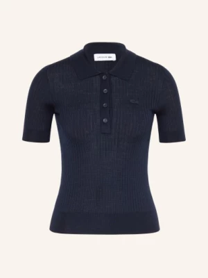 Obrázek produktu Lacoste Pletené Polo Tričko Z Merino Vlny tmavě modrá