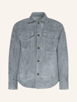 Obrázek produktu Lardini Kožená Overshirt černošedá