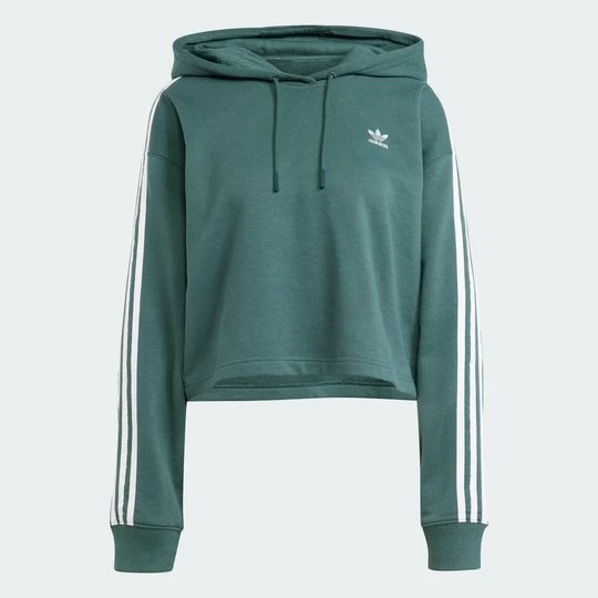 Obrázek produktu Adicolor 3-Stripes Short Hoodie Adidas Mineral Green