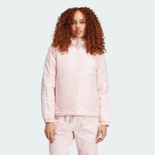 Obrázek produktu Bunda Essentials 3-Stripes Insulated Hooded Adidas Sandy Pink