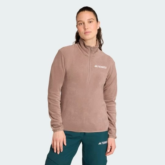 Obrázek produktu Bunda Multi Essentials 1/2 Zip Fleece Adidas Trace Brown