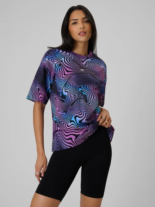 Obrázek produktu Dámské oversize tričko potiskem - multicolor 4F