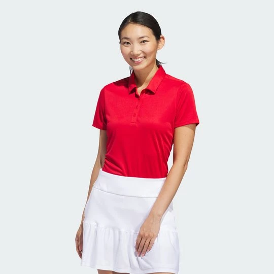 Obrázek produktu Dámské polo tričko Solid Performance Short Sleeve Polo Shirt Adidas Collegiate Red