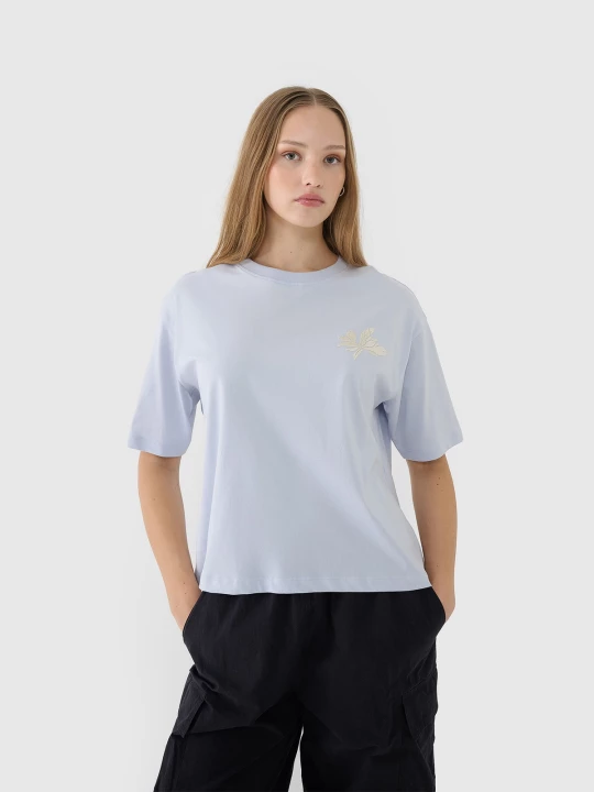 Obrázek produktu Dámské tričko oversize s potiskem - modré 4F
