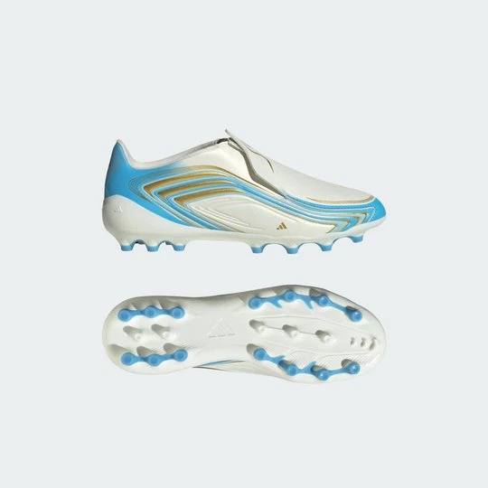 Obrázek produktu Dětské kopačky F50 MESSI LEAGUE bez tkaniček na umělý povrch Adidas béžová