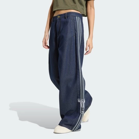Obrázek produktu DŽÍNY ADIBREAK SE STŘEDNĚ VYSOKÝM PASEM A ŠIROKÝMI NOHAVICEMI Adidas Indigo Denim
