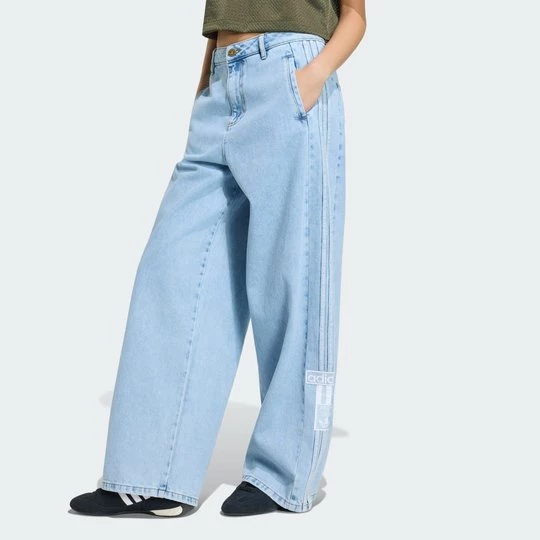 Obrázek produktu DŽÍNY ADIBREAK SE STŘEDNĚ VYSOKÝM PASEM A ŠIROKÝMI NOHAVICEMI Adidas Light Denim