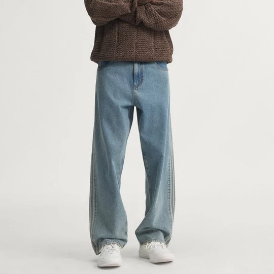 Obrázek produktu Džíny FIREBIRD ADICOLOR s rovným střihem a středním pasem Adidas Worn Blue Denim