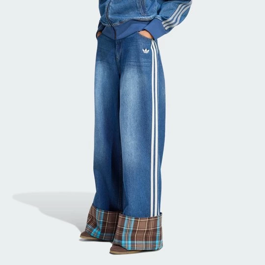 Obrázek produktu DŽÍNY VINTAGE WIDE LEG WITH CHECKED SEAM Adidas modrá