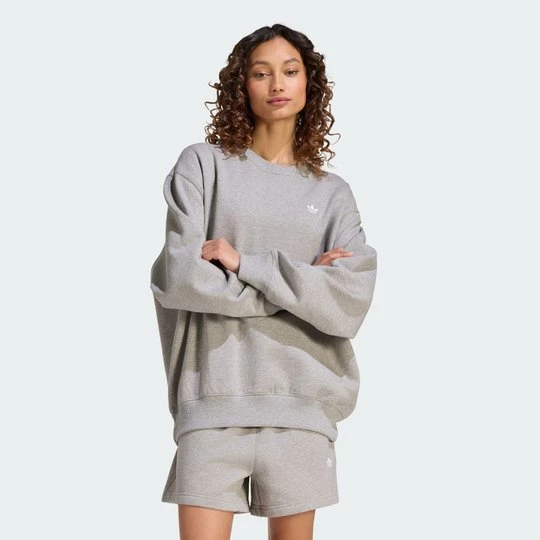 Obrázek produktu Flísová mikina ESSENTIALS CREW LONG OS Adidas Medium Grey Heather