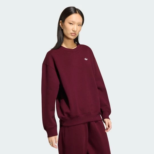 Obrázek produktu Flísová mikina ESSENTIALS CREW LONG OS Adidas vínová