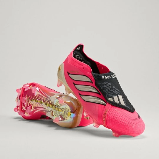 Obrázek produktu Fotbalové kopačky s ohrnovacím jazykem PREDATOR ELITE na pevný povrch Adidas růžová