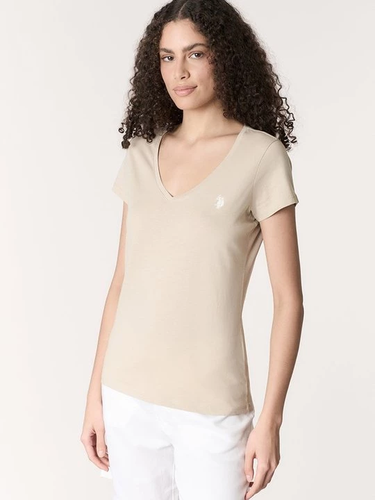 Obrázek produktu Jednoduché tričko U.S. POLO ASSN. béžová