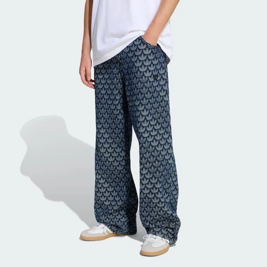 Obrázek produktu KALHOTY DENIM LOOSE MONOGRAM Adidas Indigo Denim