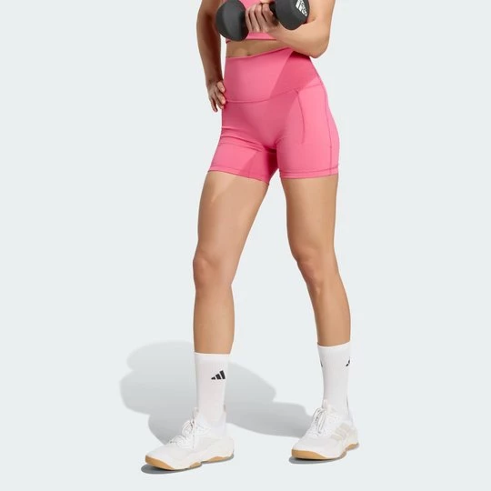 Obrázek produktu Legíny 3 Stripes Studio All Me Booty Short Adidas Pink Fusion