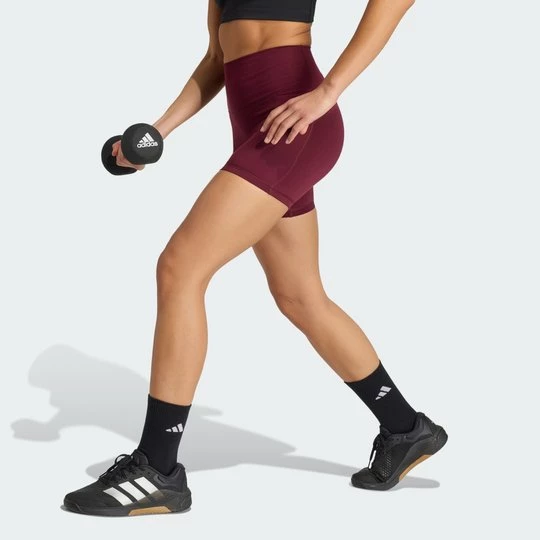 Obrázek produktu Legíny 3 Stripes Studio All Me Booty Short Adidas vínová