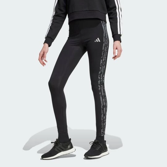 Obrázek produktu Legíny s vysokým pasem a zvířecím potiskem 3 proužky Adidas