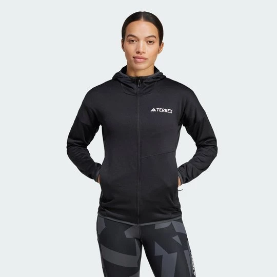 Obrázek produktu Lehká flísová bunda skapucí Terrex Xperior Climawarm Adidas černá
