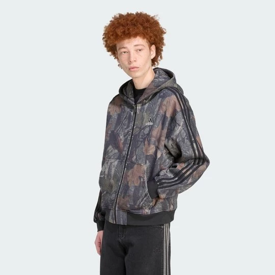 Obrázek produktu Maskáčová mikina na zip s kapucí Adidas černá