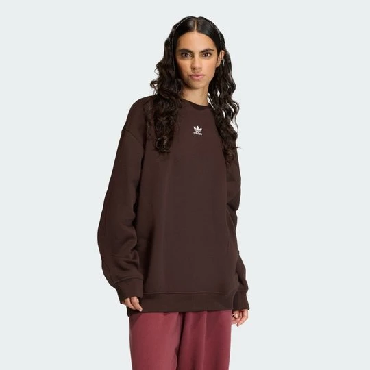 Obrázek produktu Mikina Essentials Fleece Long Oversized Crew Adidas Aurora Coffee