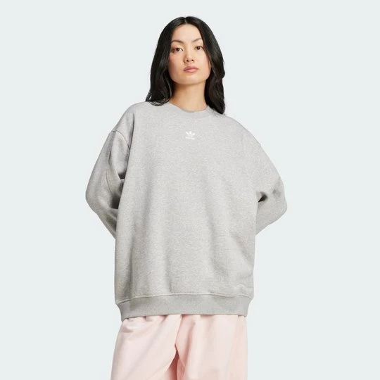 Obrázek produktu Mikina Essentials Fleece Long Oversized Crew Adidas Medium Grey Heather