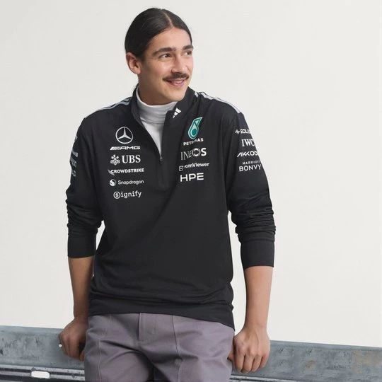 Obrázek produktu Mikina s částečným zapínáním na zip MERCEDES - AMG PETRONAS FORMULA 1 TEAM ENGINEERS Adidas černá
